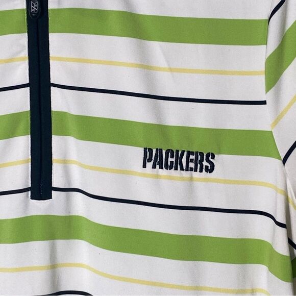Cutter & Buck Green Bay Packers CB Dry Tec Striped Polo Shirt Men's Size Large - Picture 12 of 16